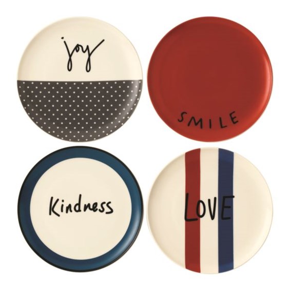 Joy Plate 8" Set/4 Mixed ChooseYourGift