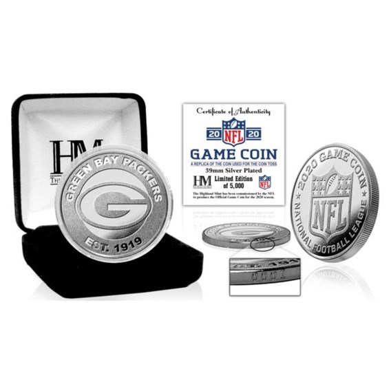 Green Bay Packers 2020 Silver Mint Game Flip Coin Choose Your Gift