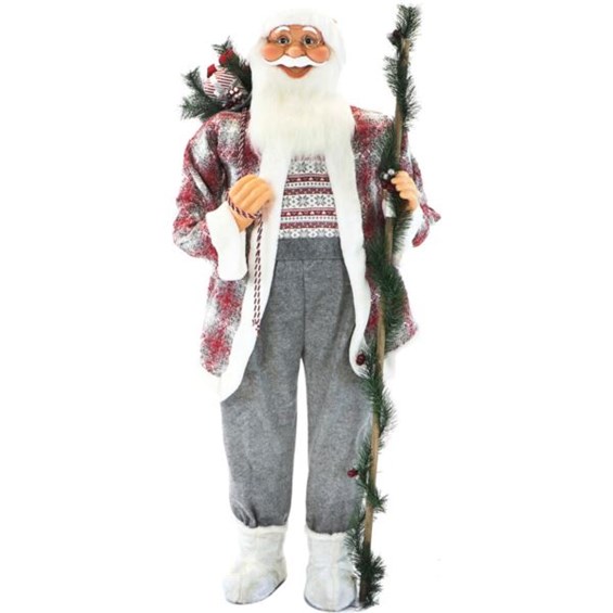 LifeSize Indoor Christmas Decoration, 5Ft. Standing Santa Claus