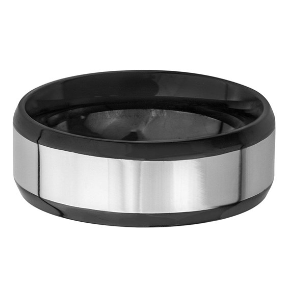 Black Plated Stainless Steel Ring, Size 11 | Choose-Your-Gift
