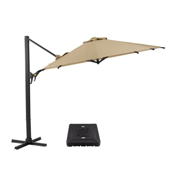IF Collection 11Foot Round Offset Cantilever Patio Umbrella w/360
