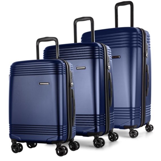 Bugatti Nashville 3Piece Recycled Pet Hardside Luggage SetNavy
