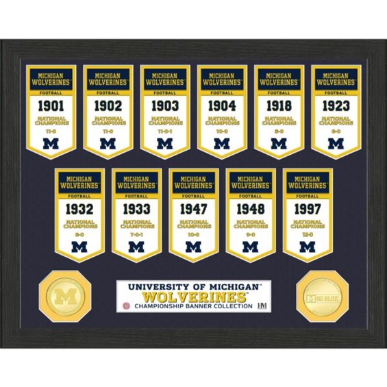 University of Michigan National Champions Banner Collection Photo Mint