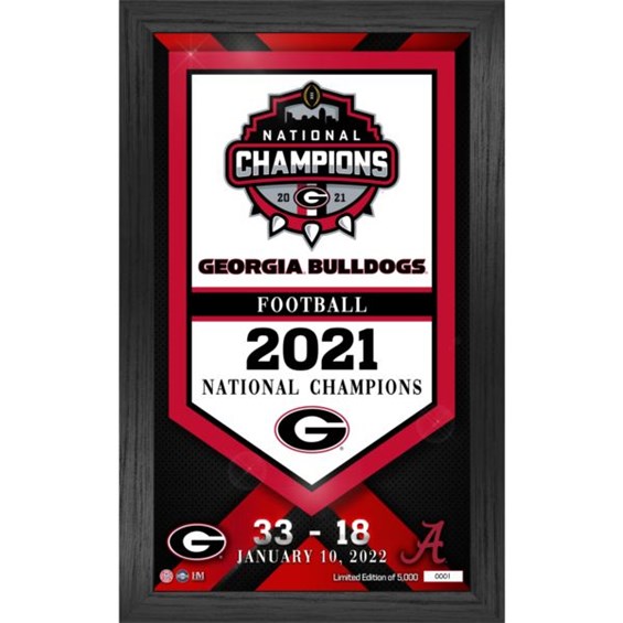 Bulldogs 2021 National Champions Banner Frame ChooseYourGift