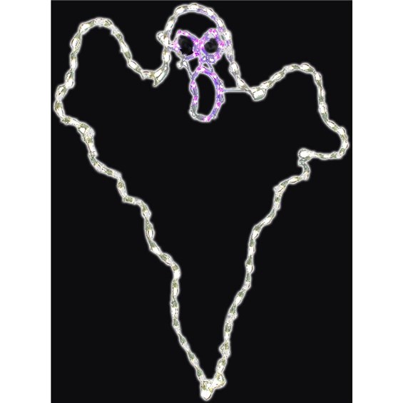 Halloween Giant Outdoor LED Lights, Scary Ghost (48 x 40 inches