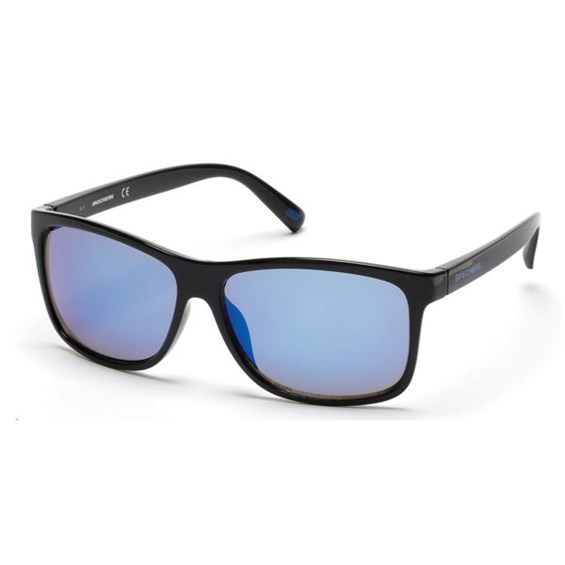Men's Polarized Sunglasses - Shiny Black/Blue Mirror | Choose-Your-Gift
