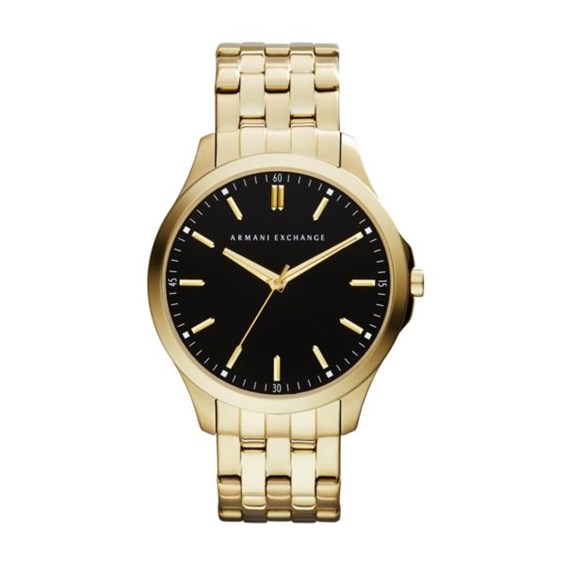 Mens Hampton Gold-Tone Stainless Steel Watch Black Dial | Choose-Your-Gift