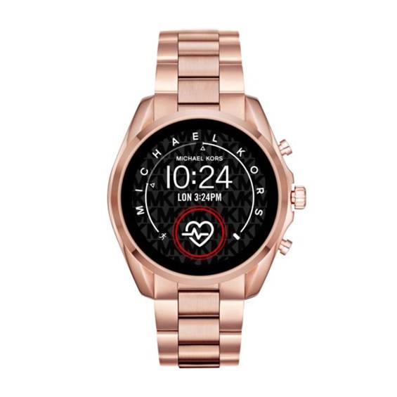 black and rose gold smartwatch