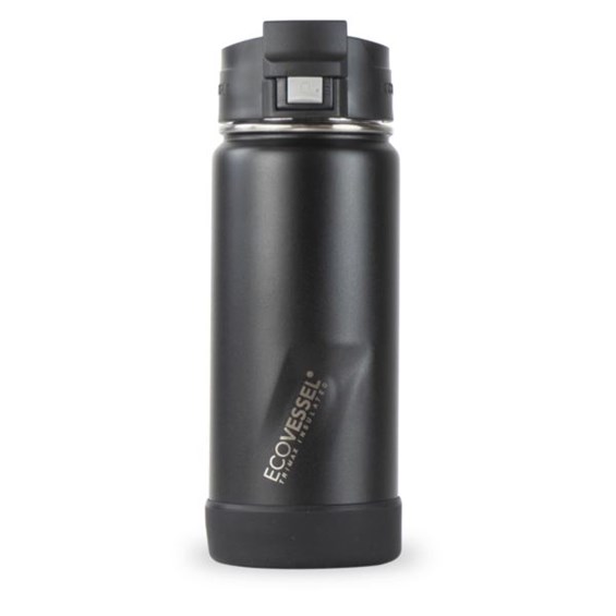 EcoVessel 16oz Perk Insulated Coffee Travel Mug Tumbler with Steel Tea