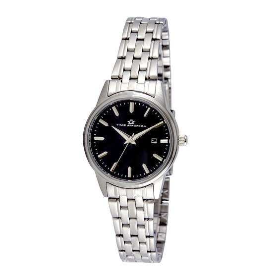 Women's Black Dial Watch with Stainless Steel Bracelet | Choose-Your-Gift