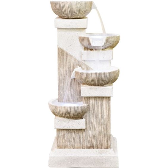 35In. Contemporary SquareBase Indoor or Outdoor Garden Fountain with