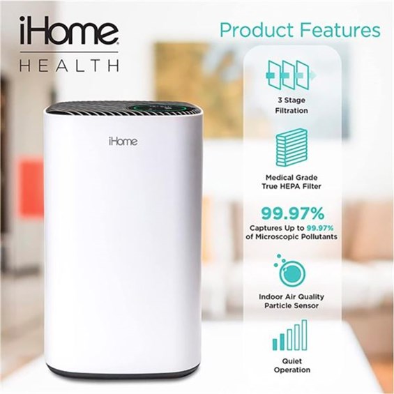 iHome 3 Stage True Hepa Air Purifier ChooseYourGift