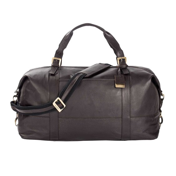 Bugatti Colombian Leather Weekend Duffle Bag - Brown | Choose-Your-Gift