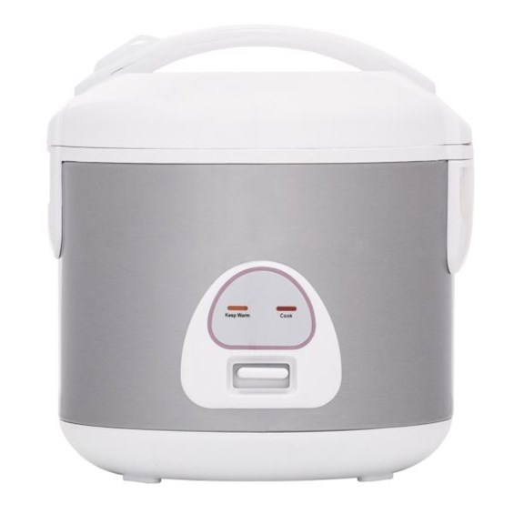 Happy Living Stainless 4Cup Rice Cooker with Stainless Steel Inner Pot