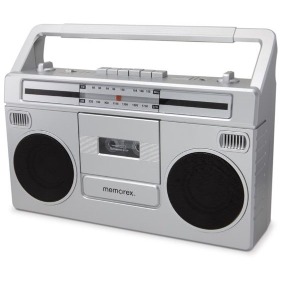 Retro Bluetooth Boombox with Cassette Player/Recorder and Radio
