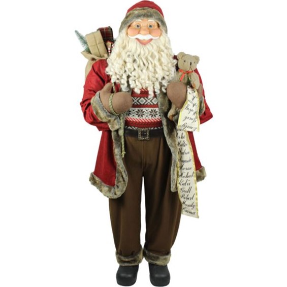 LifeSize Indoor Christmas Decoration, 5Ft. Standing Santa Claus with