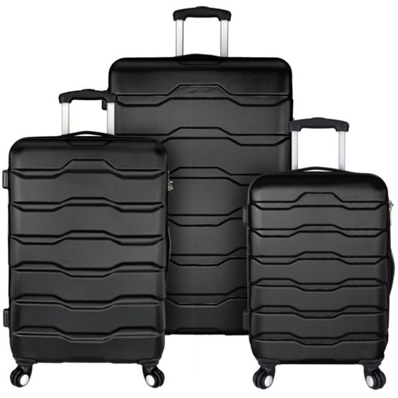omni 3 piece teal hardside spinner luggage set