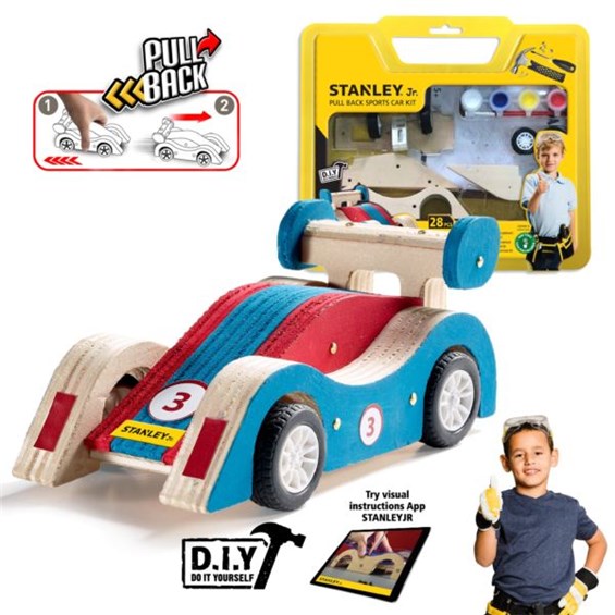 Stanley Jr. DIY Pull Back Race Car Kits For Kids PullBack Cars