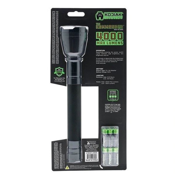 Kodiak Kodiak Kommander 4000 Lumen Tactical Flashlight ChooseYourGift
