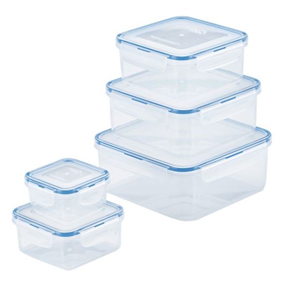 Easy Essentials Square Food Storage Container Set, 10Piece Choose