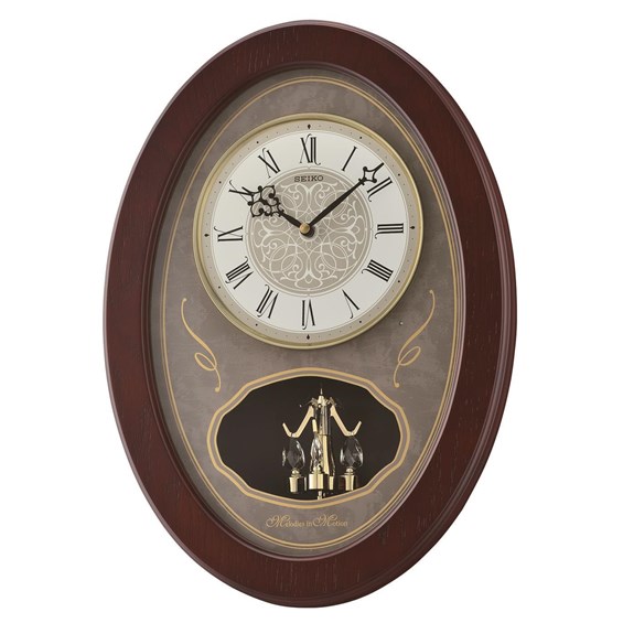 Wall Clock w/18 Melodies And Rotating Pendulum ChooseYourGift