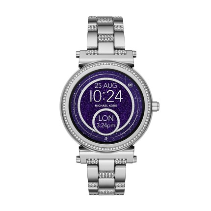 sofie pave silver tone smartwatch